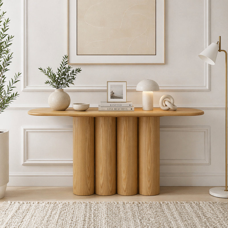 Console 66,93 "pour vestibule moderne, Natural