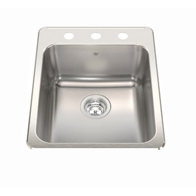 Évier de cuisine en acier inoxydable 17,25 po L