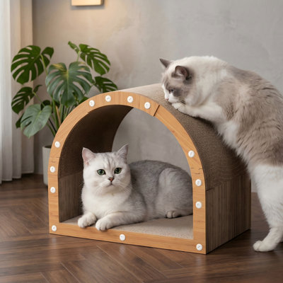 Grattoir en carton pour chat, chaton à griffer, plateau à griffer moderne pour chats d'intérieur