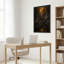 Art mural sur toile noir encadré pour le salon, la chambre à coucher, le bureau ou le vestibule - décoration murale décorative avec des racines de forêt-130565402-130565408