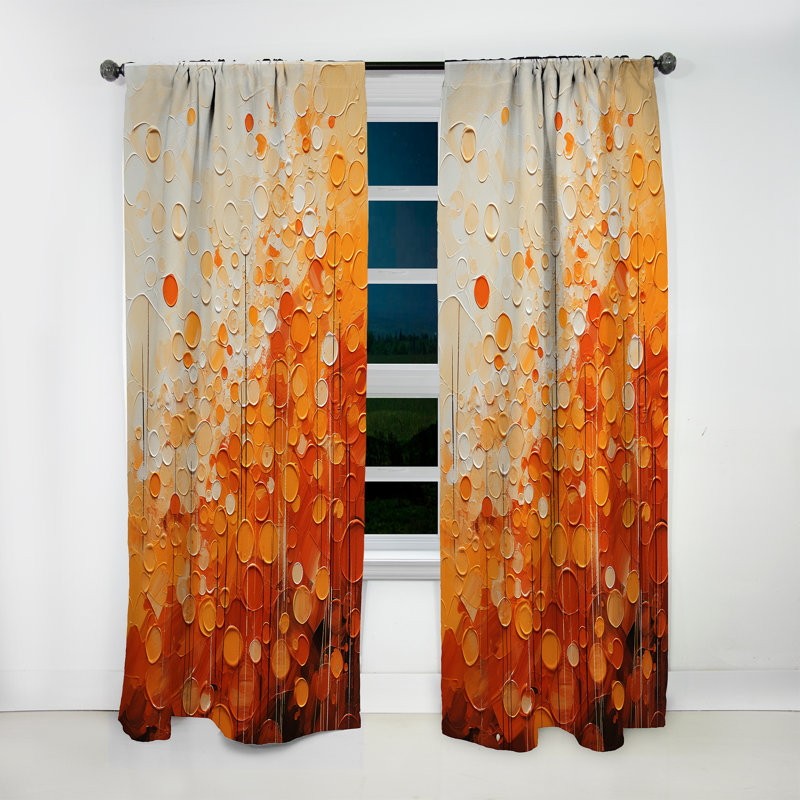 Tangerine Tango IV - Rideau moderne - Velours obscurcissant - 1 panneau, L 52 po x L 108 po