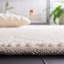 Tapis de couleur unie en laine tissé à la main en ivoire-736606430