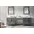 Estate 102 " W Freestanding Standard Free Standing 2 Double Vanity Bathroom Vanity With Quartz Top-256036334