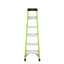 Fibreglass Ladder, Single Side Step Ladder, For Electrical Engineering Ladder Structure Insulation Ladder,Green 5Steps