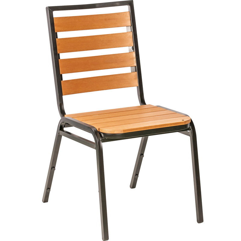 Chaise d’appoint de salle à manger de patio Lorell, Brun