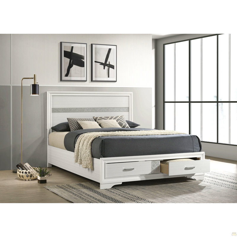 Queen Storage Bed, White, Queen