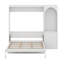 Grand lit escamotable avec tablette Stoarge et 3 tiroirs, lit escamotable multifonctionnel avec bureau et lumière DEL-1175926234