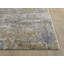 Tapis bleu / beige en polyester abstrait tissé à la machine-1092383207