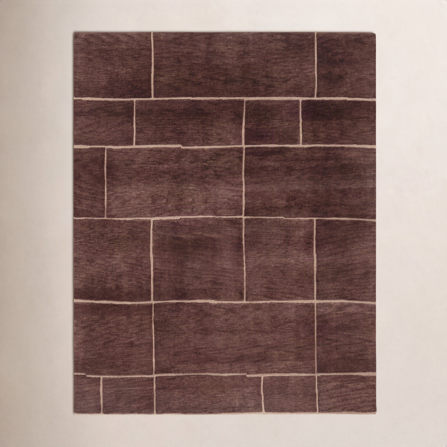 Hand-Tufted Wool Rug, Dark Brown, 8'9x11'9