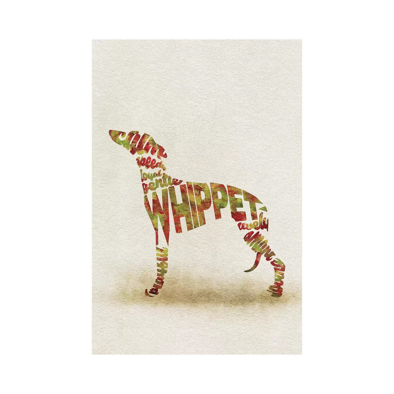 Whippet by Ayse Deniz Akerman - Wrapped Canvas Gallery-Wrapped Canvas Giclée, 20.32 cm H x 30.48 cm W