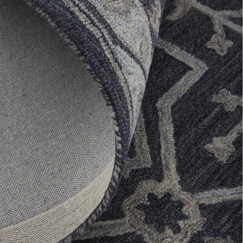 Tapis floral en laine touffeté à la main Bolivar, Rectangle 2 pi x 3 pi