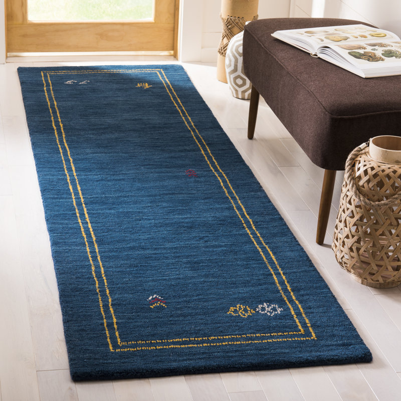 Tapis en laine tissé à la main Coraima, Tapis de couloir 2 pi 3 po x 8 pi