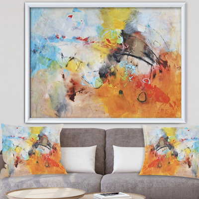 " Blue And Yellow Color Spatters II "