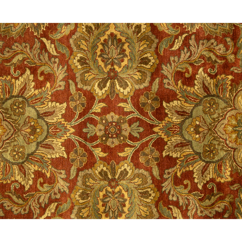 Tapis rouille et ivoire noué à la main de haute qualité