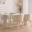 Plateau de table rectangulaire blanc en pierre frittée blanche avec table de salle à manger en fer-1985758782