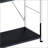 Black And Chrome 4-Tier Rectangular Bookshelf