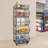 Picrin 18.89'' W Iron Shelving Unit with Wheels-1709938752