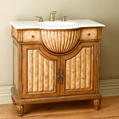 Ensemble de meuble-lavabo de salle de bain simple orné 36 po