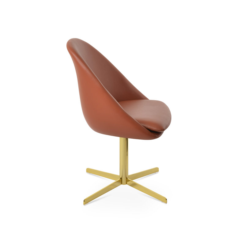 Avanos 4 Star Side Chair, Cinnamon, Gold
