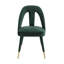 Chaise d'appoint en velours de bois massif avec dossier à lattes-1566887836
