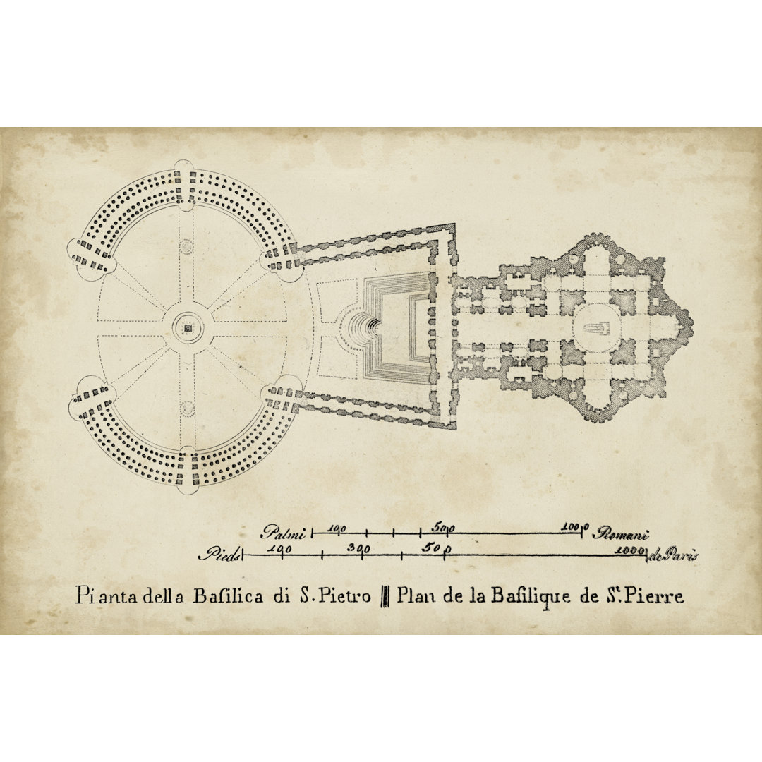 Plan for St. Peter's Basilica - Graphic Art