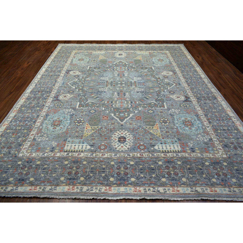 Transitional One-of-a-Kind Rectangle 9' X 11'7" Hand Knotted Area Rug