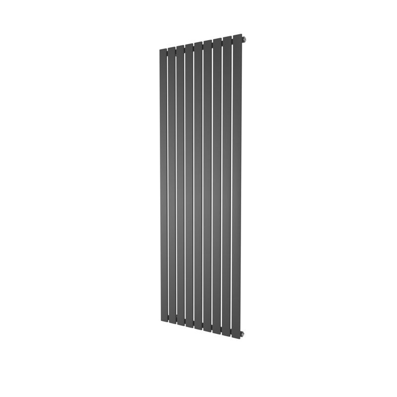 Lourdes Horizontal And Vertical Designer Radiator, Grey, 160cm H x 34cm W x 5.8cm D