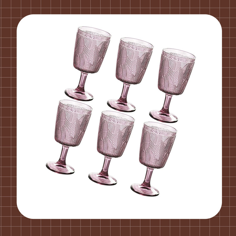 Eternal Night 6 - Piece 11oz. Glass Drinking Glass Glassware Set