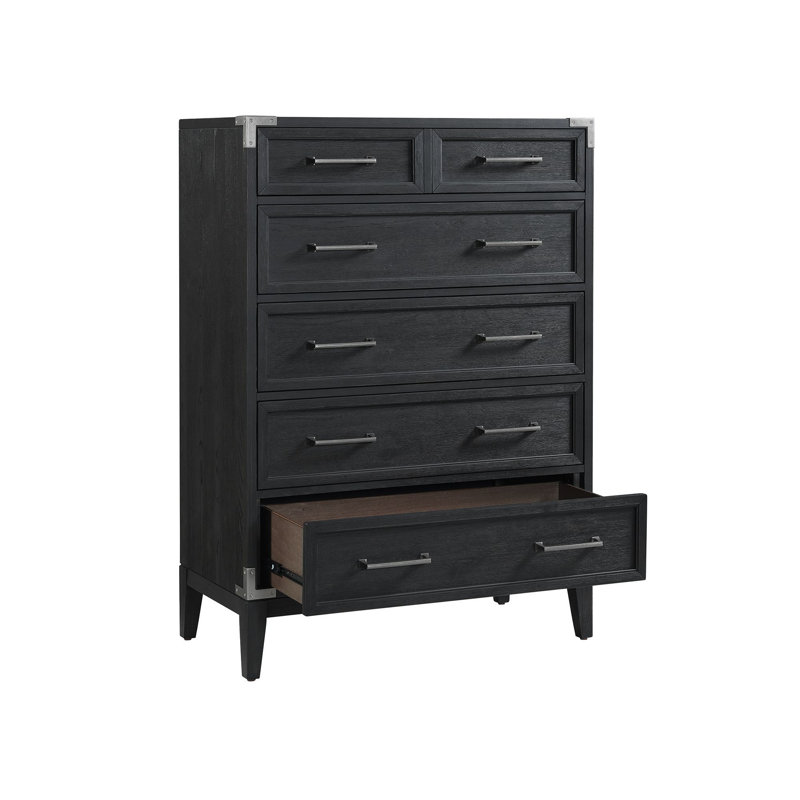 Rabe 5-Drawer Chest, Silver