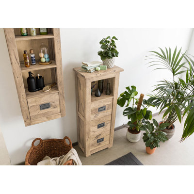 Railway Solid Wood 50cm W 3 - Drawer Chest of Drawers