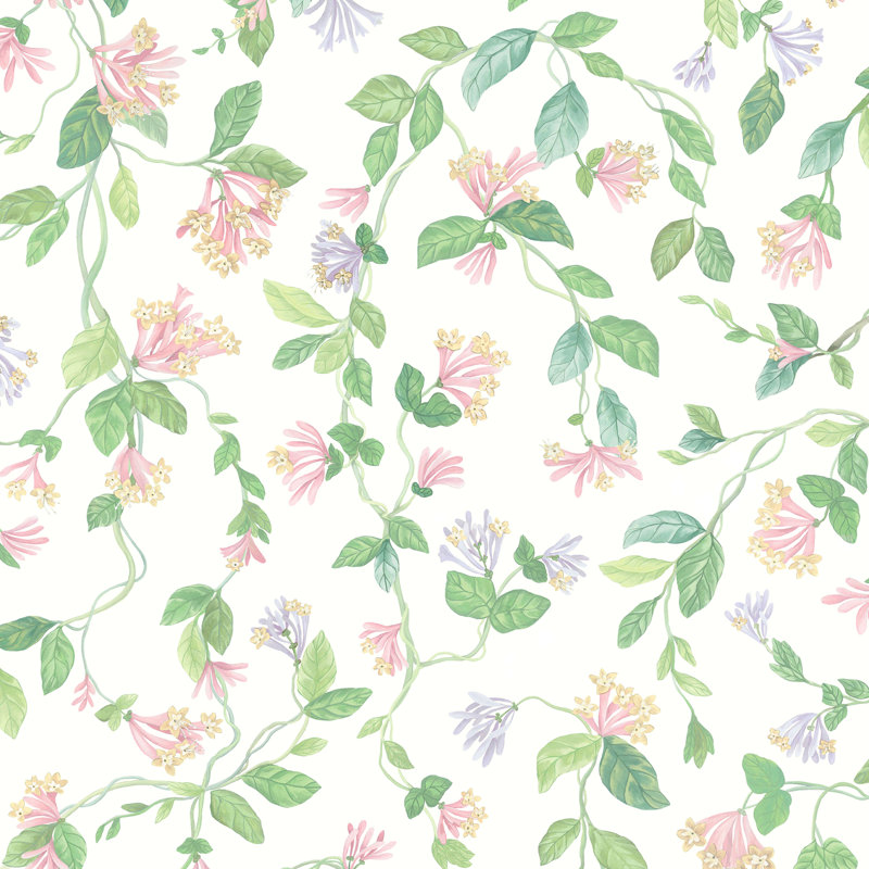 Cole & Son Selection Of Hummingbirds Floral Wallpaper Roll, Pink/Purple