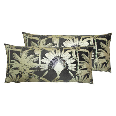 Paoletti Malaysian Floral Rectangular Cushion
