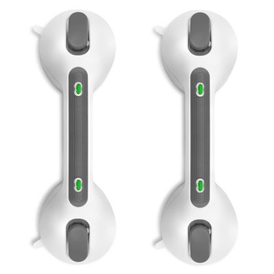 Howington Suction Grab Rails For Bathroom, Portable Suction Bathtub Handles With Indicator, Suction Safety Shower Grab Handles Mobility Aids For Elderly Disabled (2)
