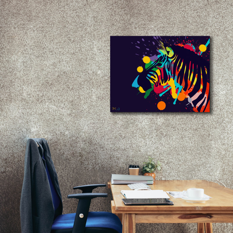 'Zebra' by Mark Ashkenazi Canvas Wall Art, 26" H x 34" W x 1.5" D