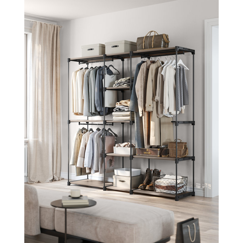 Aguon 182cm Portable Wardrobe, Taupe