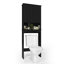 Rangement confortable au-dessus de la toilette avec portes et tablettes ouvertes-135574065-103237401
