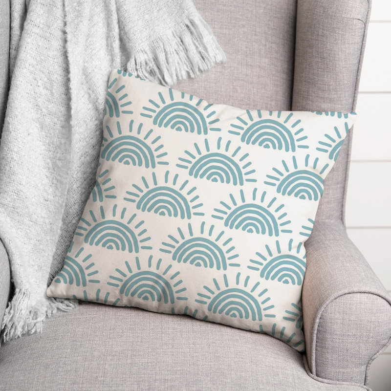 Coussin décoratif en polyester / mélange de polyester, Bleu