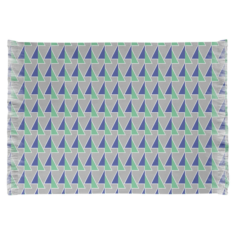 Tapis avec flèches déplacées gris/vert/bleu, Oui