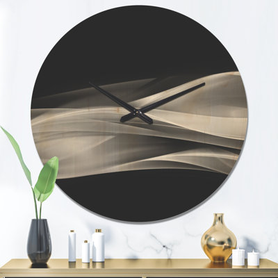 Glittering Silver Pattern - Modern Wood Wall Clock