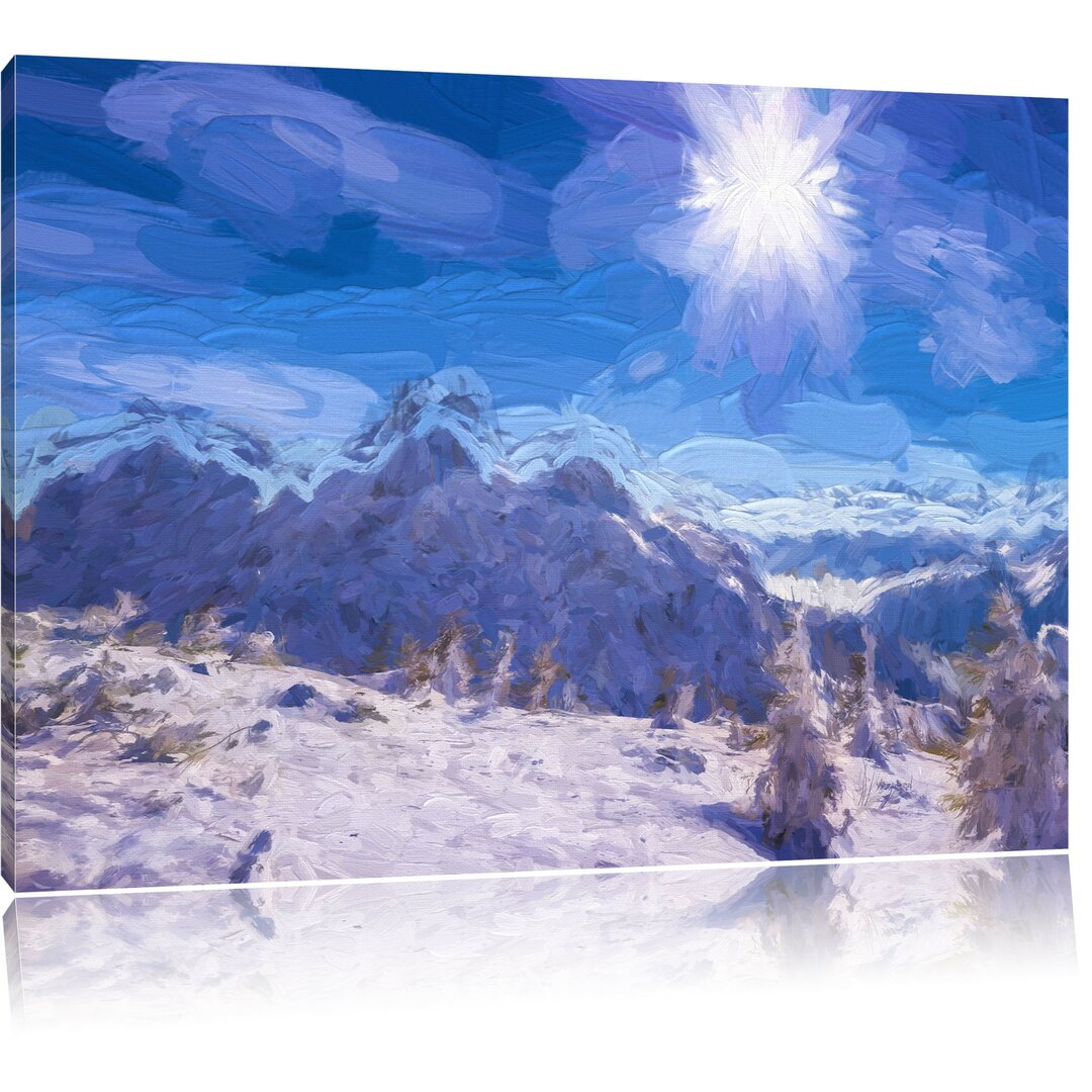 Leinwandbild Winterlandschaft