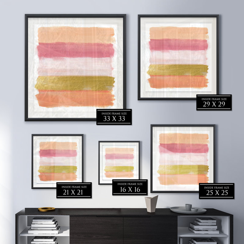 Coral Strokes - reproduction de cadre photo, H 30,5 po x l 30,5 po x P 1,5 po