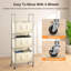 120L Vertical Rolling Laundry Hamper With Removable Bags, 3 Section Laundry Baskets With Wheels, Space-Saving 3 Tier Laundry Sorter For Small Spaces, Dorm, Bedroom, Bathroom, Laundry Room