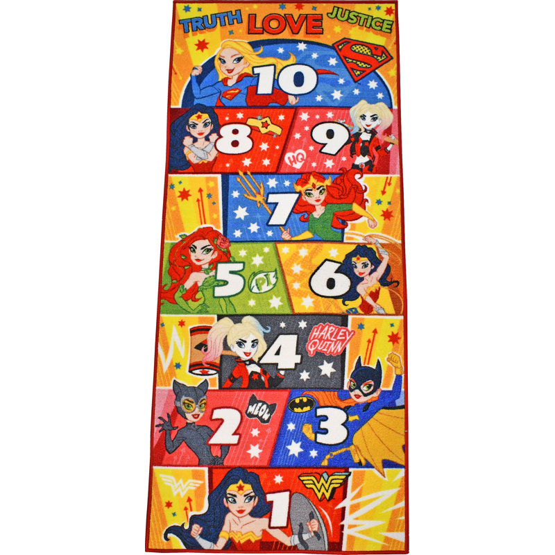 Tapis de jeu pour enfants de la ligue de justice