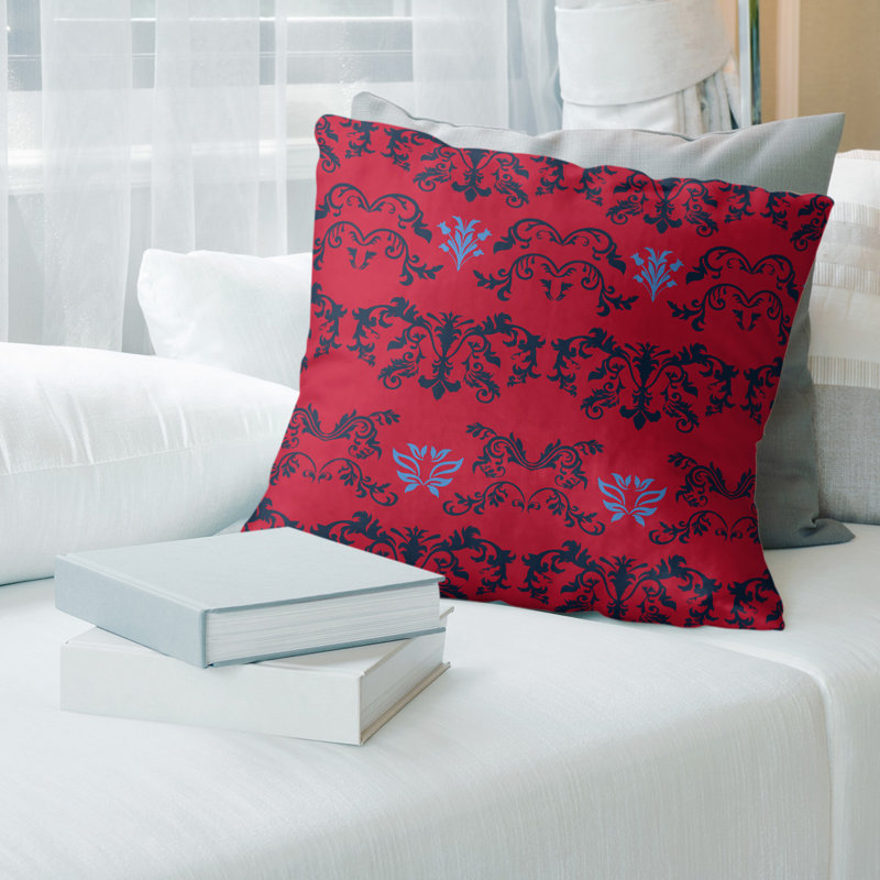 Housse de coussin carré Tennessee Football Baroque, Rose / gris / bleu clair, 20 po X 20 po, Croisé en coton