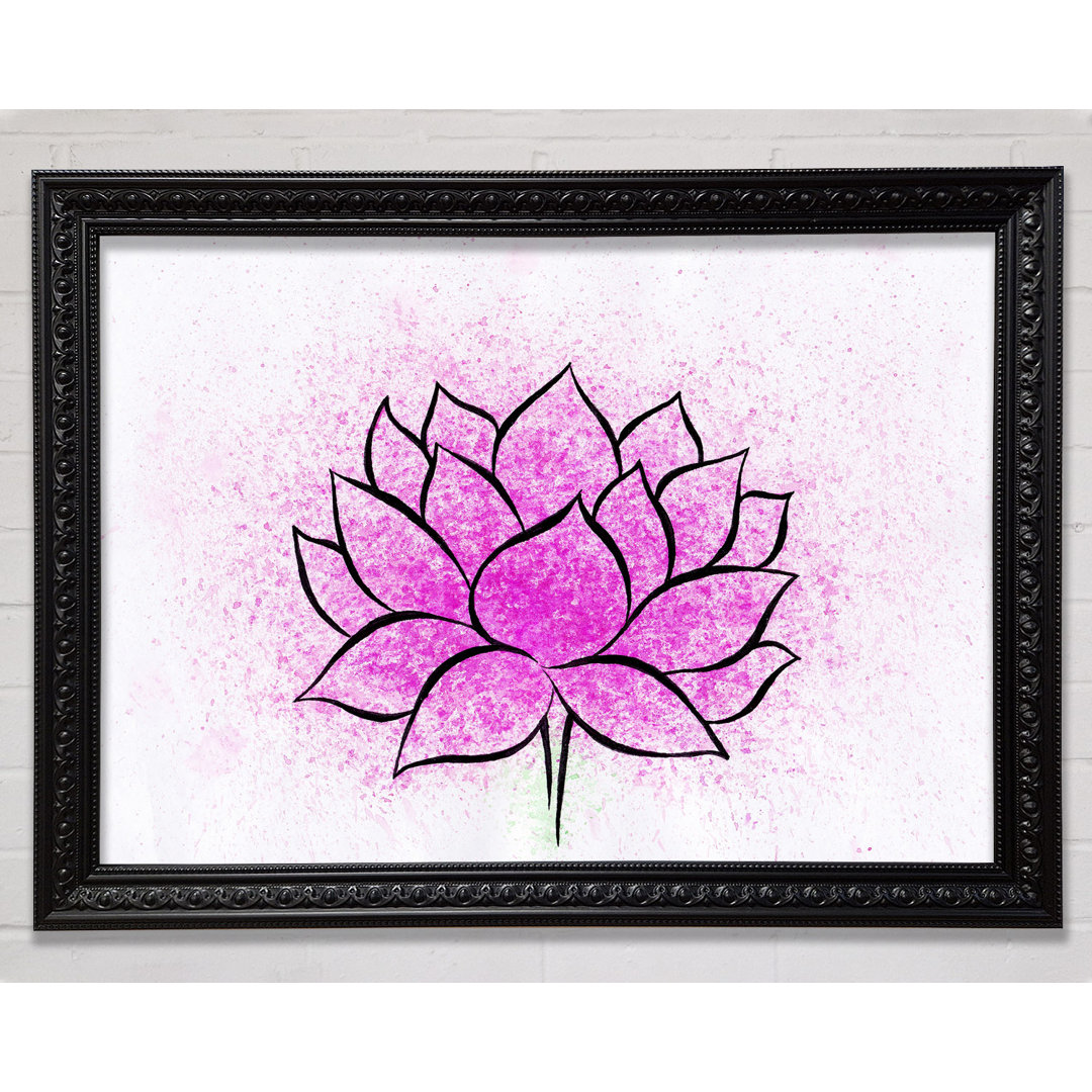 Pink Lotus Flower 2 - Einzelne Bilderrahmen Kunstdrucke