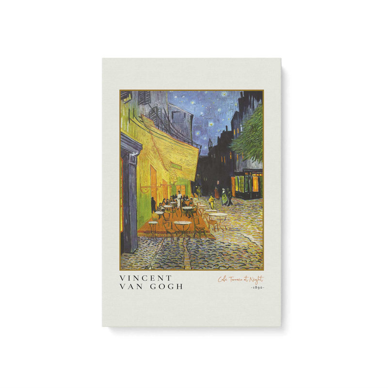 Impression sur toile de Van Gogh's Cafe Terrace at Night v3, H 30 po x l 20 po, Toile tendue