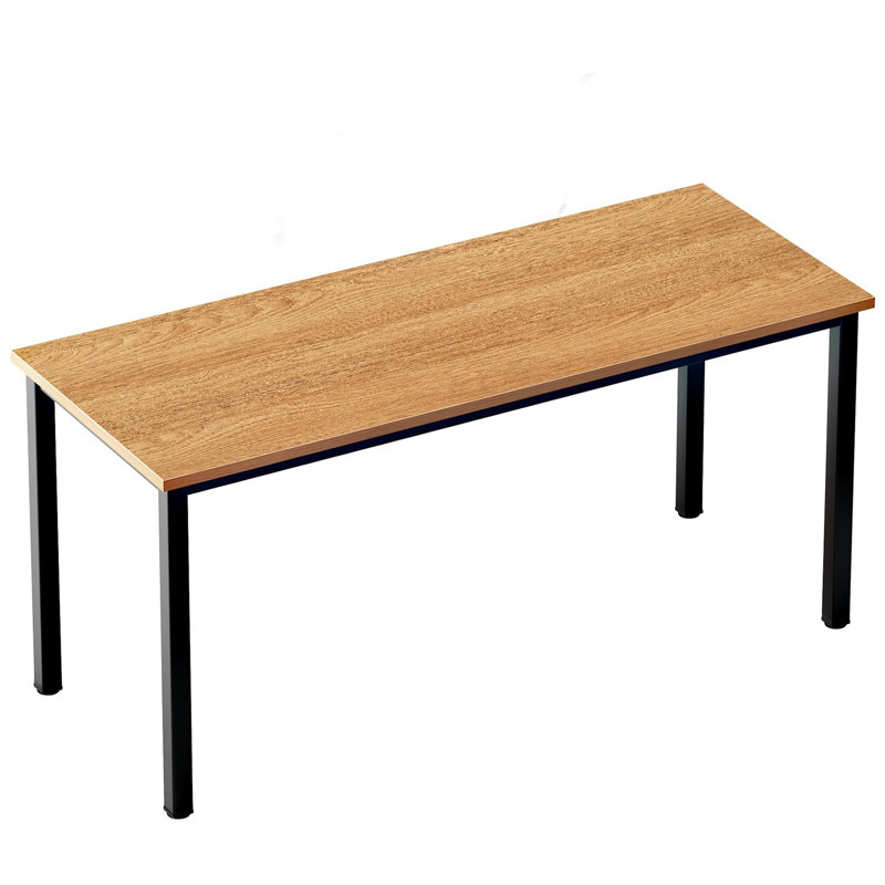 Bureau d'ordinateur Pauljohn, Teck, Noir, H 29,02 po x l 62,99 po x P 22,99 po