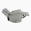 Fauteuil inclinable et oscillant pivotant en microfibre de 41 po Rosalee-656911529