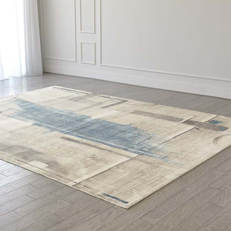 Art Rug-Blue, Rectangle 5' x 8'
