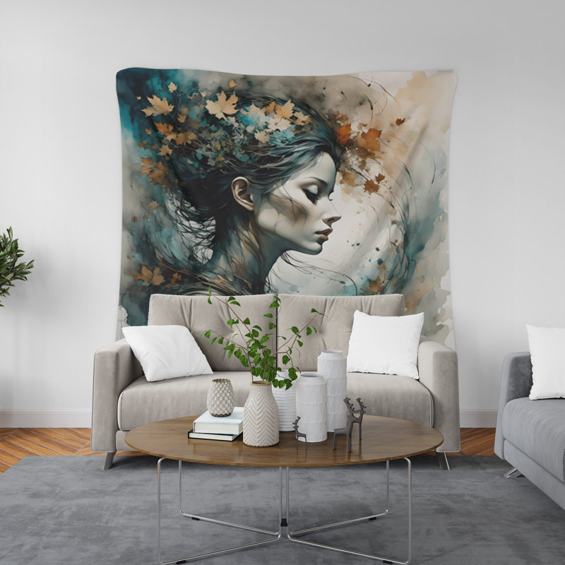 Tapisserie murale, H 80 po x l 68 po x P 0,8 po